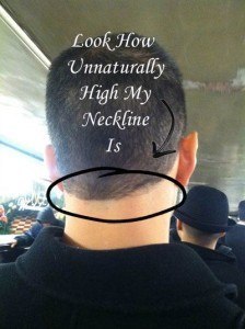 Unnaturally high neckline